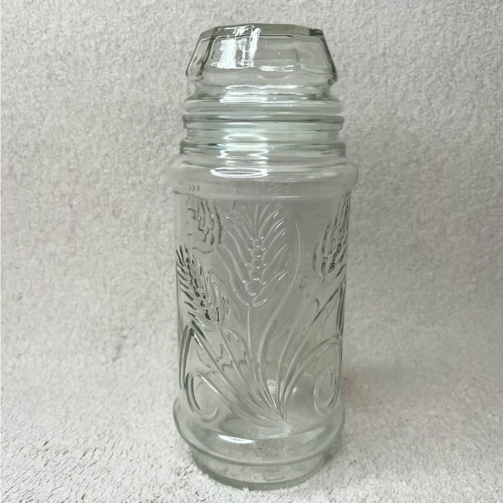 Vintage Mr Peanut Reusable Glass Jar 1982 VTG Retro 80s Kitchen Storage Collect
